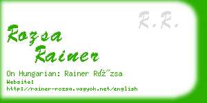 rozsa rainer business card